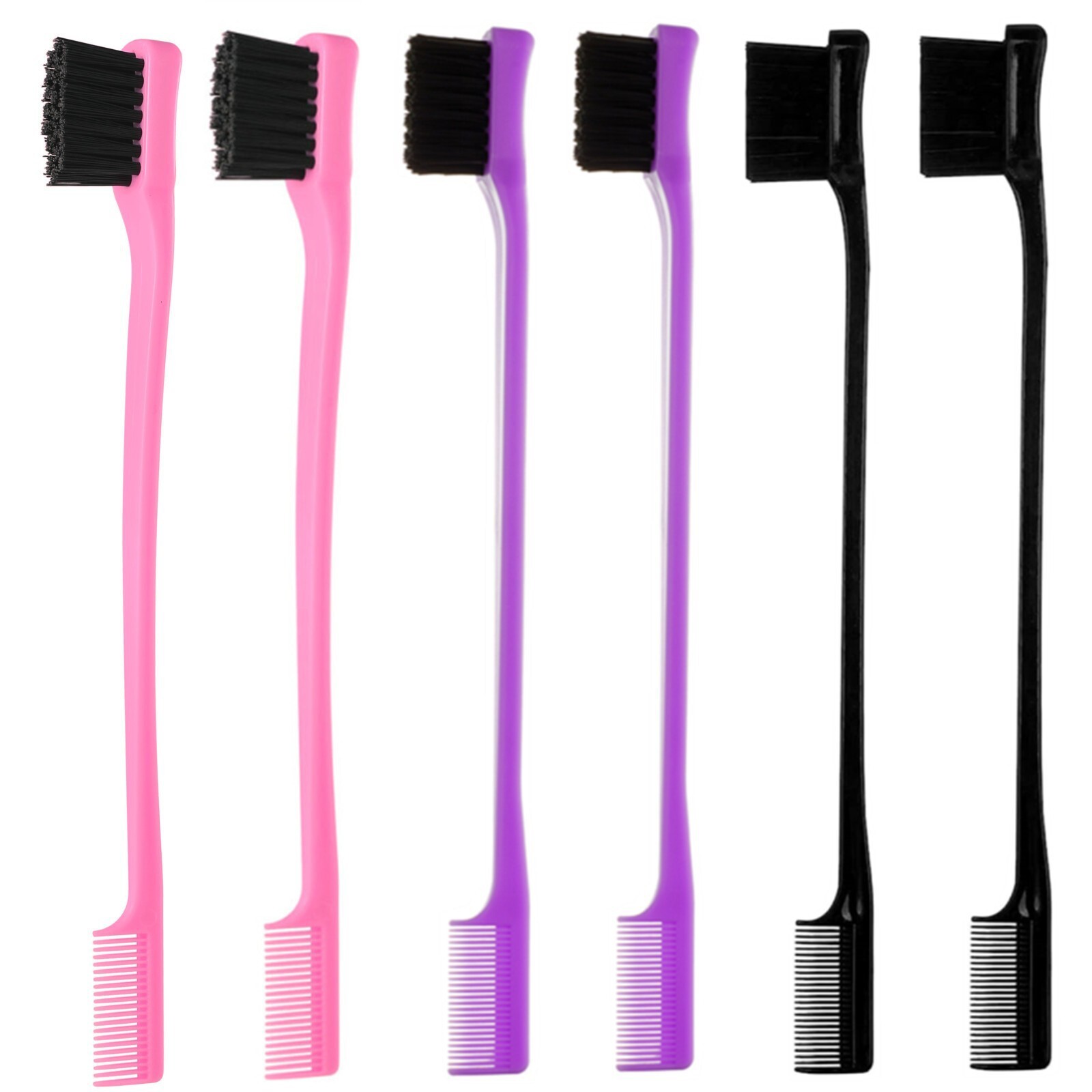Luxury Beauty Double Sided Edge Control Hair Brushes Comb Styling Hair Brush Eyebrow Free Shipping Y260916