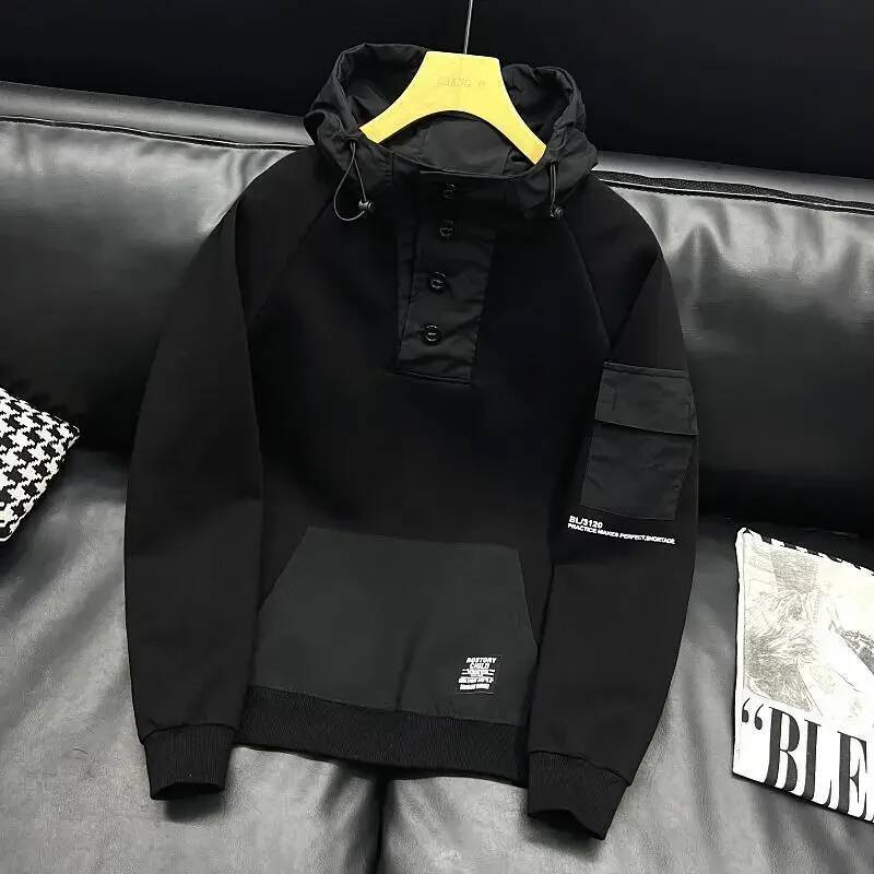 Slim Fit Men's Hooded Sweatshirt Tops Harajuku Fashion Male Hoodie Streetwear Korean Style No Brand Novelty And Simple New In J260916