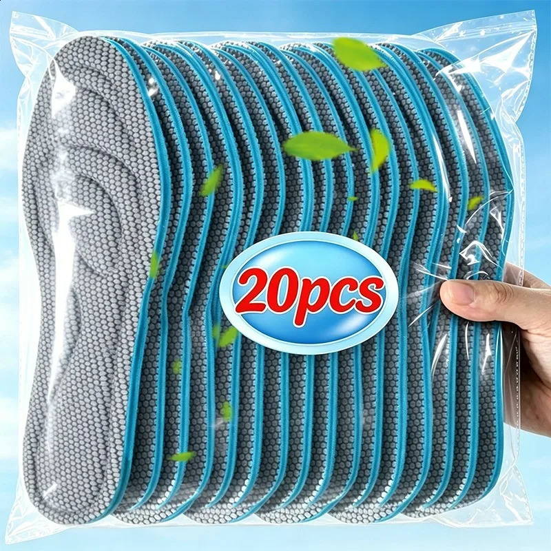 1020pcs Memory Foam Orthopedic Insoles Shoes Men Women Nano Antibacterial Deodorization Insole Sweat Absorption Running Cushion 260916