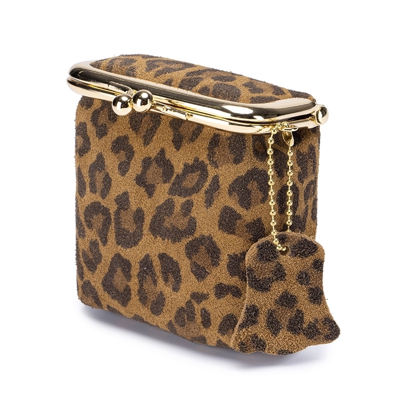 Arrival Square Leopard Print Leather Small Purses Womens Portable Coin Money Wallets Earphone Lipstick Pouch Card Holders 260915