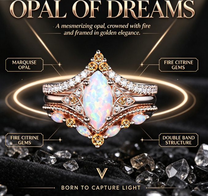 Womens Ring Jewelry Designer High End Luxury Alloy Inlaid Marquis White Stone Rose Gold Full Diamond 3-piece Women's Fire Color Ring Set Top Ex