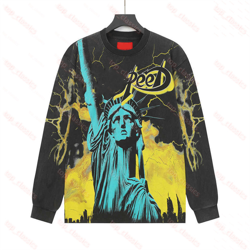 Godlys Speedlys Shirt Long Sleeve Mens High Street Hip Hop Punk Y2k Shirt For Womens Designer Gods Peed Baggy Shirts Harajuku Skull Print Brand Hood