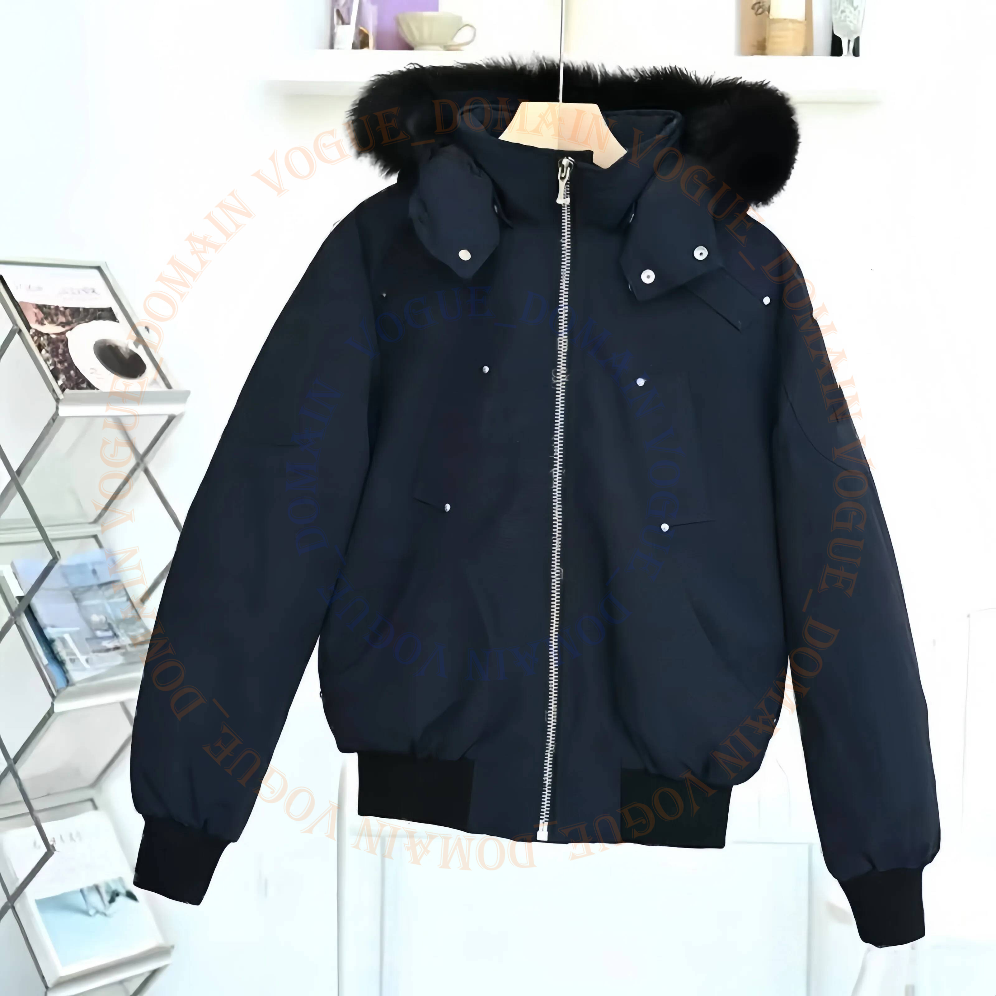 Moose Designer Parkas Jackets Mens Outdoor Windbreakers Puffer Short Parka Down Jacket Removable Fur Collar Unisex Loose Fit Winter Thick Warm Coat
