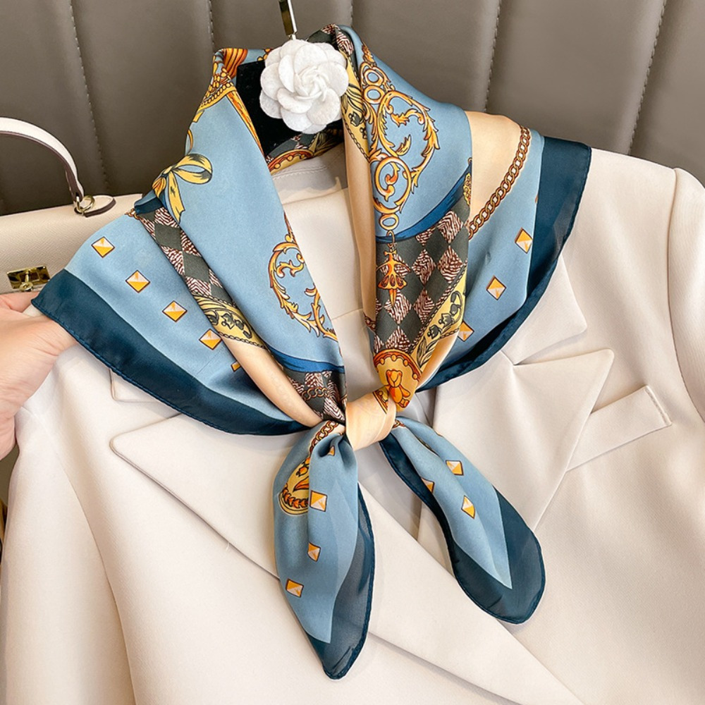 1 Elegant Silk Scarf Women's Accessories - Breathable, UV Resistant, Decorative, Fashionable and Breathable 26Y0916