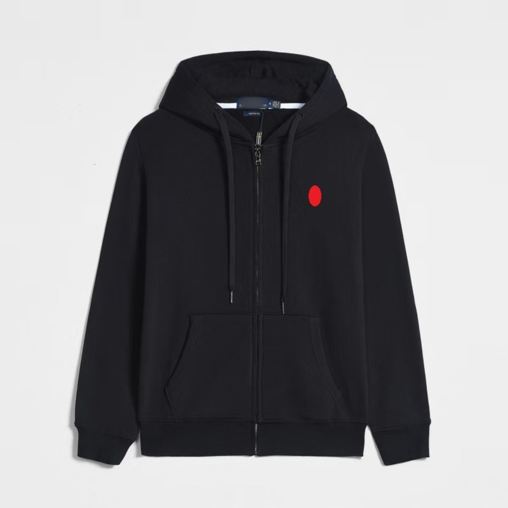 Rolphy Laurener Polo Tracksuit Retro College Style Zipper Hooded Sweatshirt Ralplys Hlaurent Polo Tracksuit Loose Navy Blue Casual Jacket Polo R L P