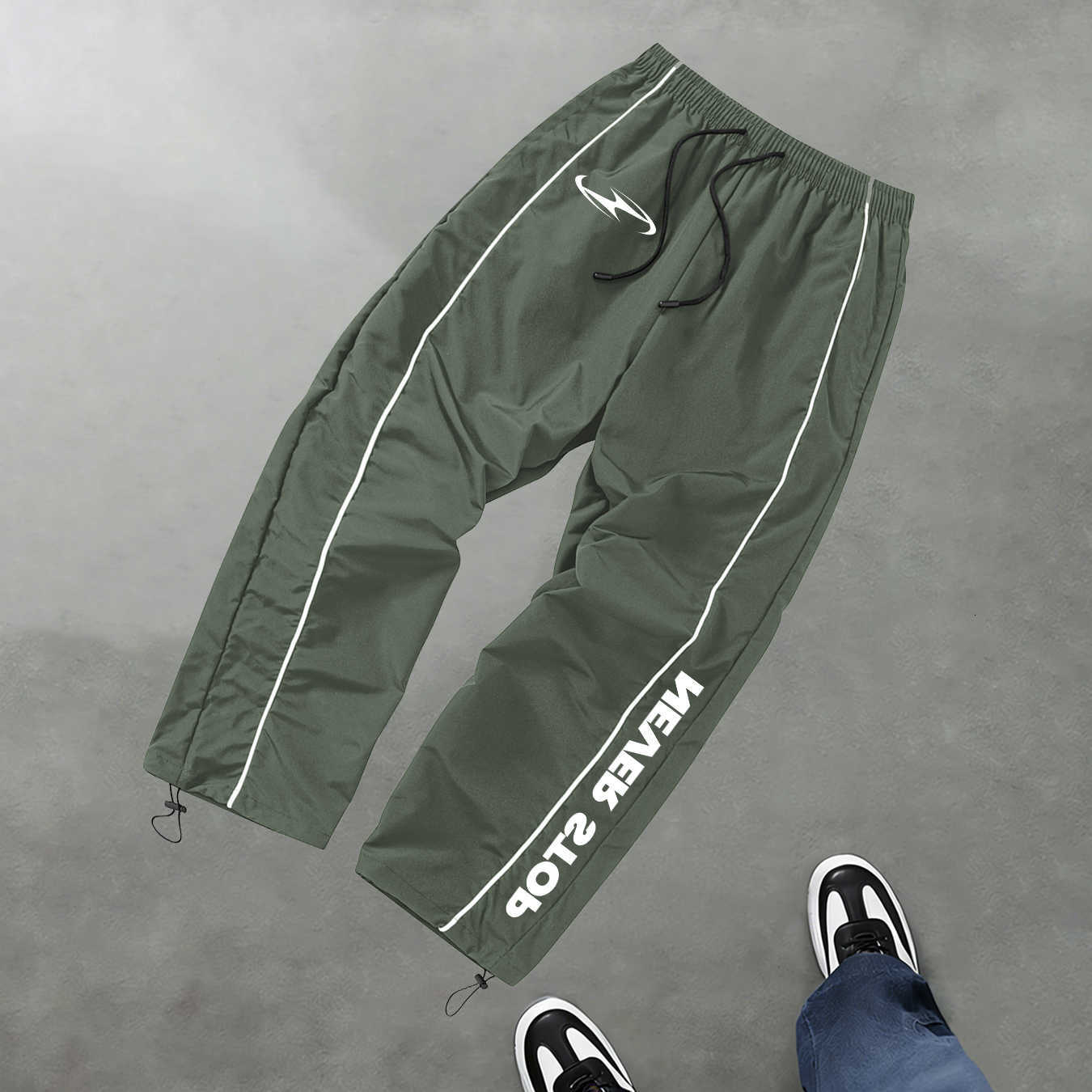 Trousers Men's Summer Fashionable Printed Casual Breathable Drawstring Trendy Everyday Wear Adjustable Cuffs Unisex Style D260916
