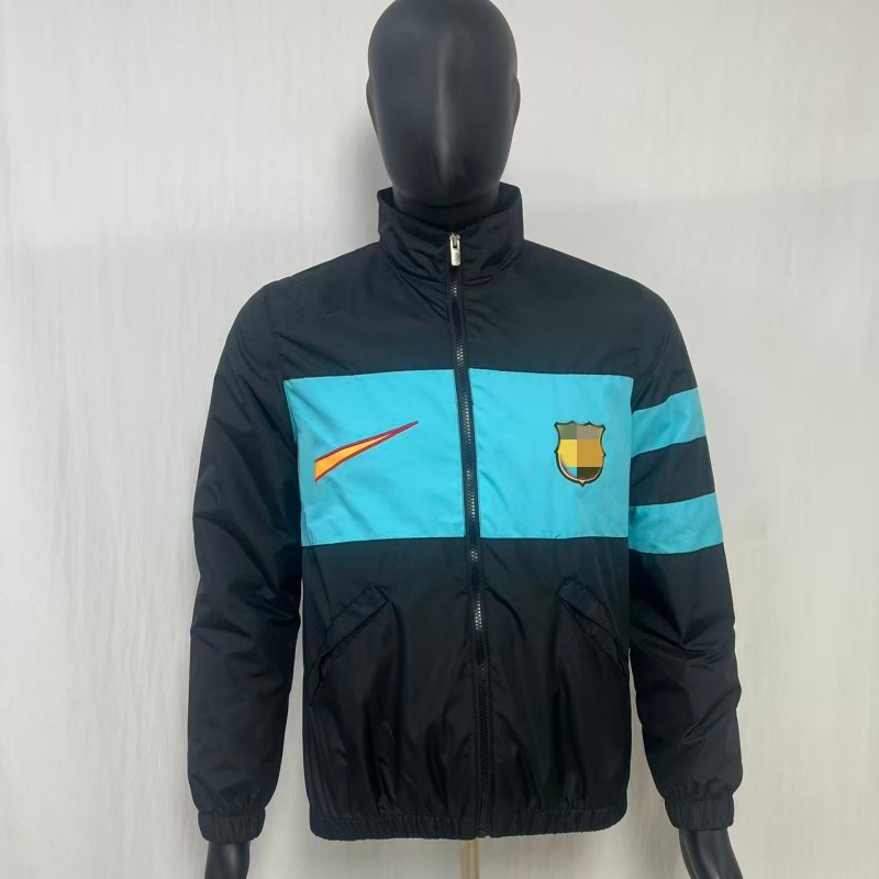 Spring and Autumn Men's Football Fan Club Sports Training Windbreaker Casual Stand Collar Woven Jacket Coat