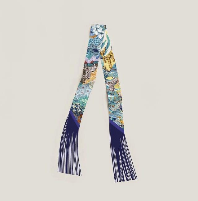 Horse 2PCS Designer Fringed Twill Satin Small Silk scarf Elegant Womens Scarf Headscarf Hair Tie Ribbon Luxury Handbag Decoration Gifts 5X120CM