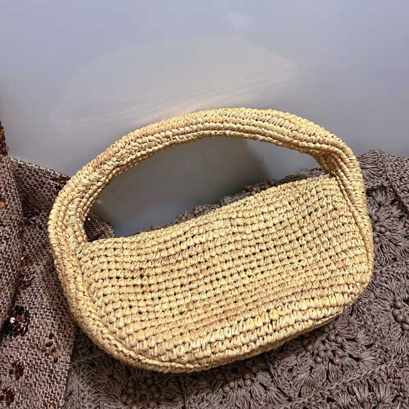 For Beach Hobos Women Designer Handbags Purse 2026 New In Grass Knitted Chain Straps Top Handle Small Shoulder H260916