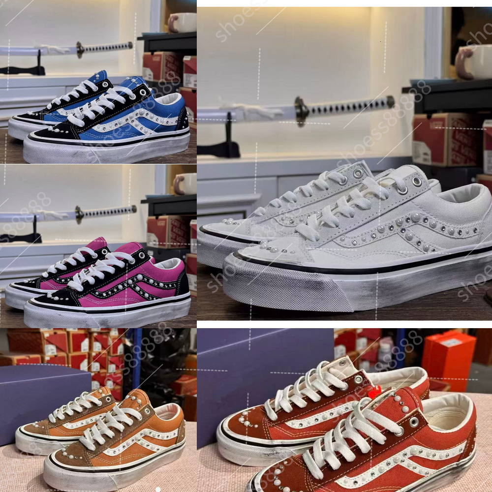 Designer parelmoer Knu Old Skools sneakers voor dames en heren sportief lichtgewicht