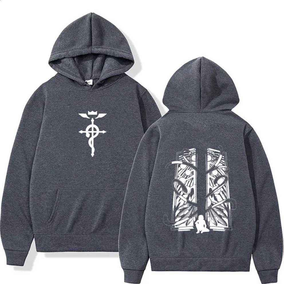 hoodie Anime Fullmetal Alchemist Christmas Edward Elric Merch Hoodie Men Women Clothing Casual Oversized Pullover Men's Fashion Vintage Hoodies