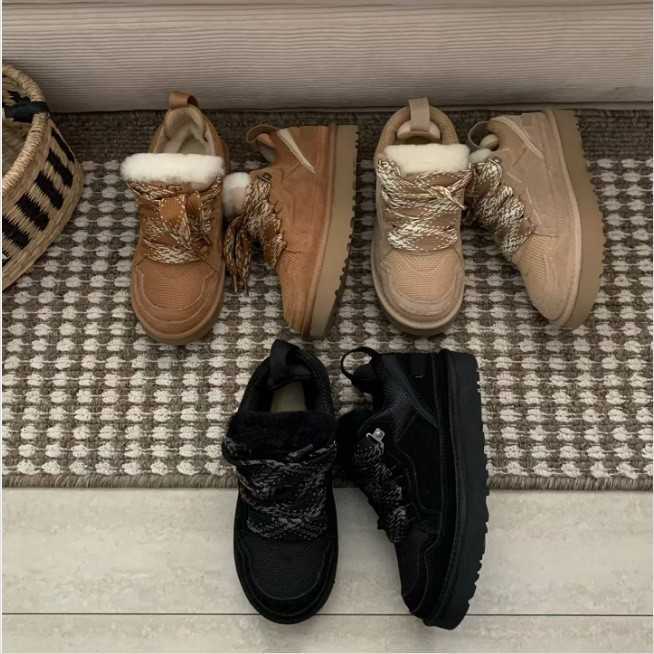 New Winter Model Mel Snow Boots for Women, Casual Mesh, Thickened, Warm, Lined with Wool