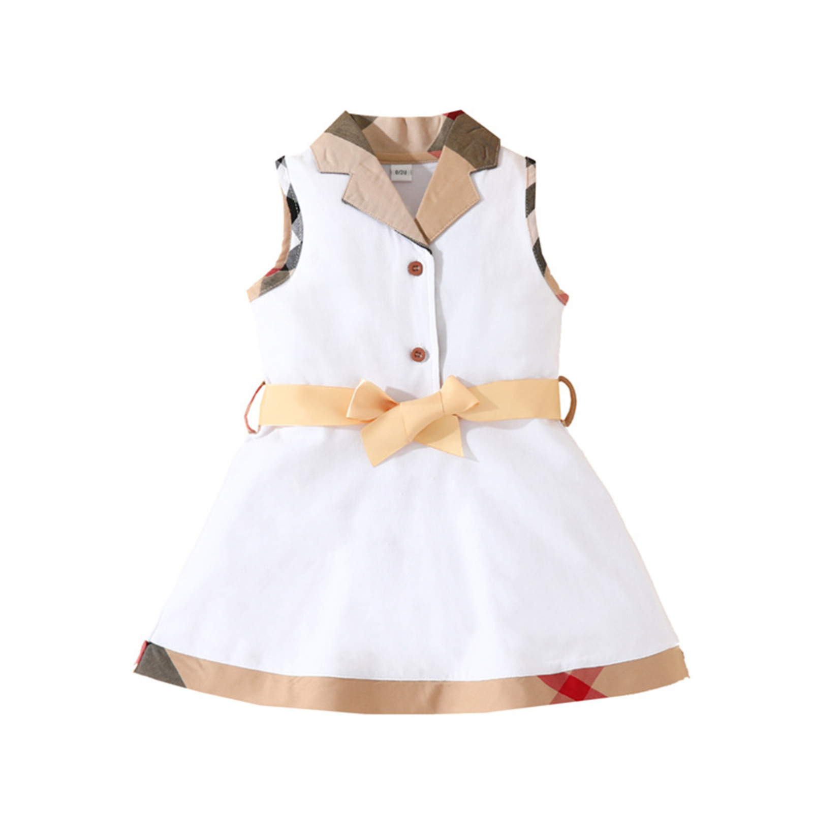 Hot High-quality Children's Clothing Girl's Dress 2024 Summer New Girl Dresses 100% Cotton Newborn Sleeveless Princess Dresses Soft Breath