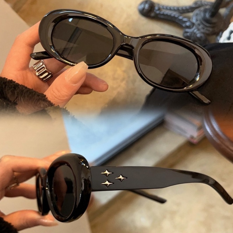 Vintage Round Luxury Sunglasses Women High Quality Oval Glasses J260916
