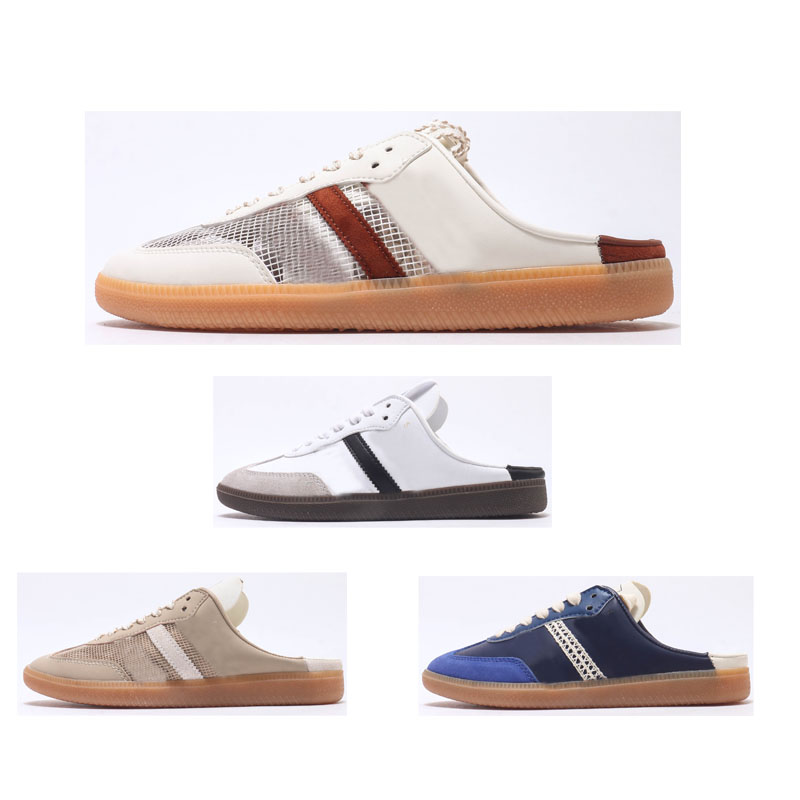 2026 Mule Off White Prelved Brown Men's and Women's Shoes Comfortable Baotou Slippers 36-45