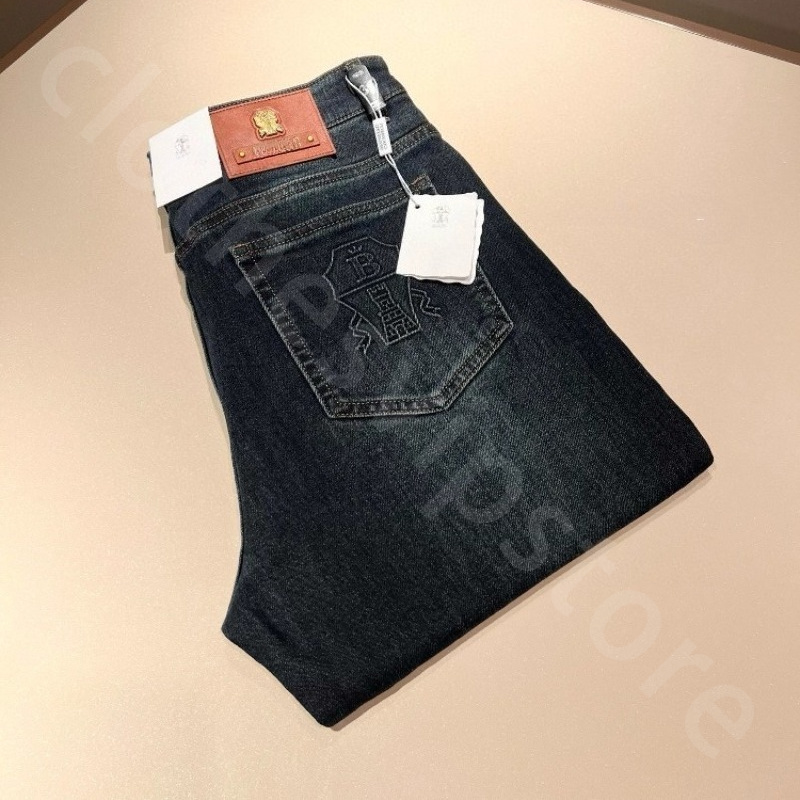 Luxury Mens Jeans Summer Old Money Black Leisure Comfortable Straight Jeans B1289