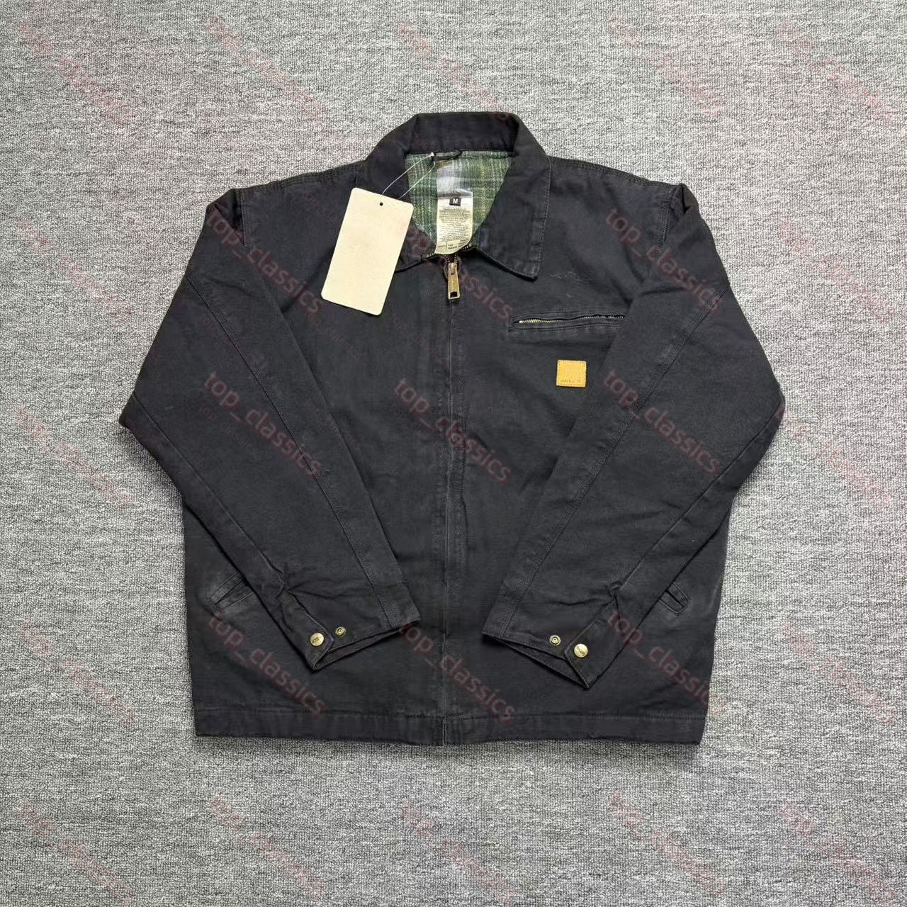 Jacket Men Carhartmens Jacket Mens Designer Carharett Cotton Coat Luxury Detroit Classic Trend Workwear Vintage Classic Lapel Canvas Washed Jacket 4