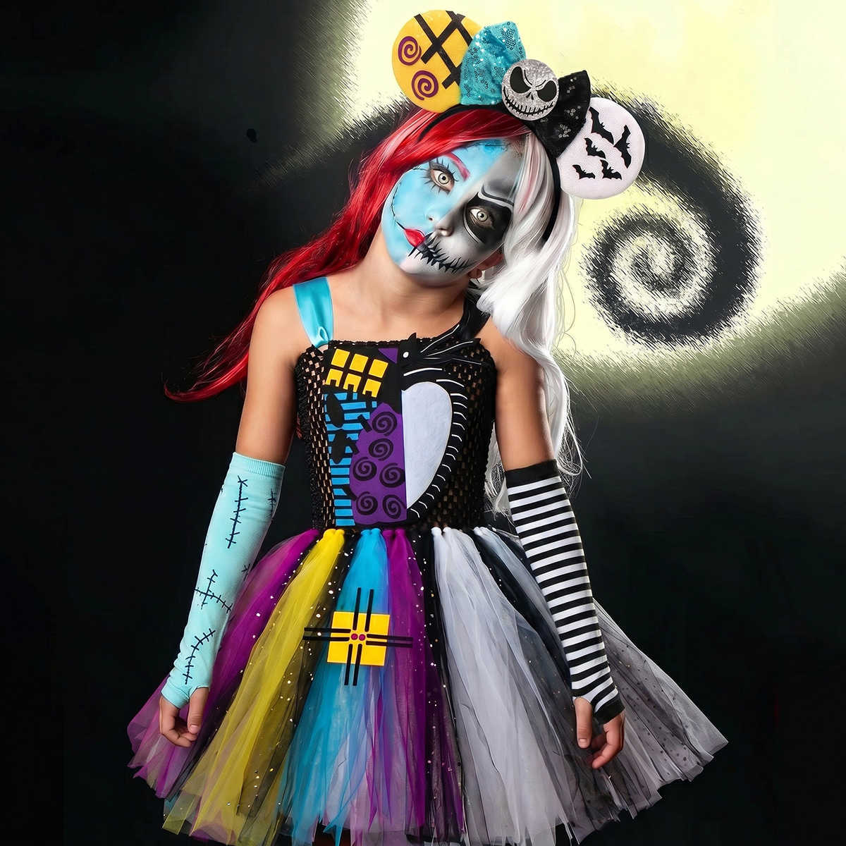 and Jack Sally Villain Nightmare Before Christmas Tutu dress Kids Halloween Cosplay Party Pageant Dance Recital Combo Costume S260916Y1J3