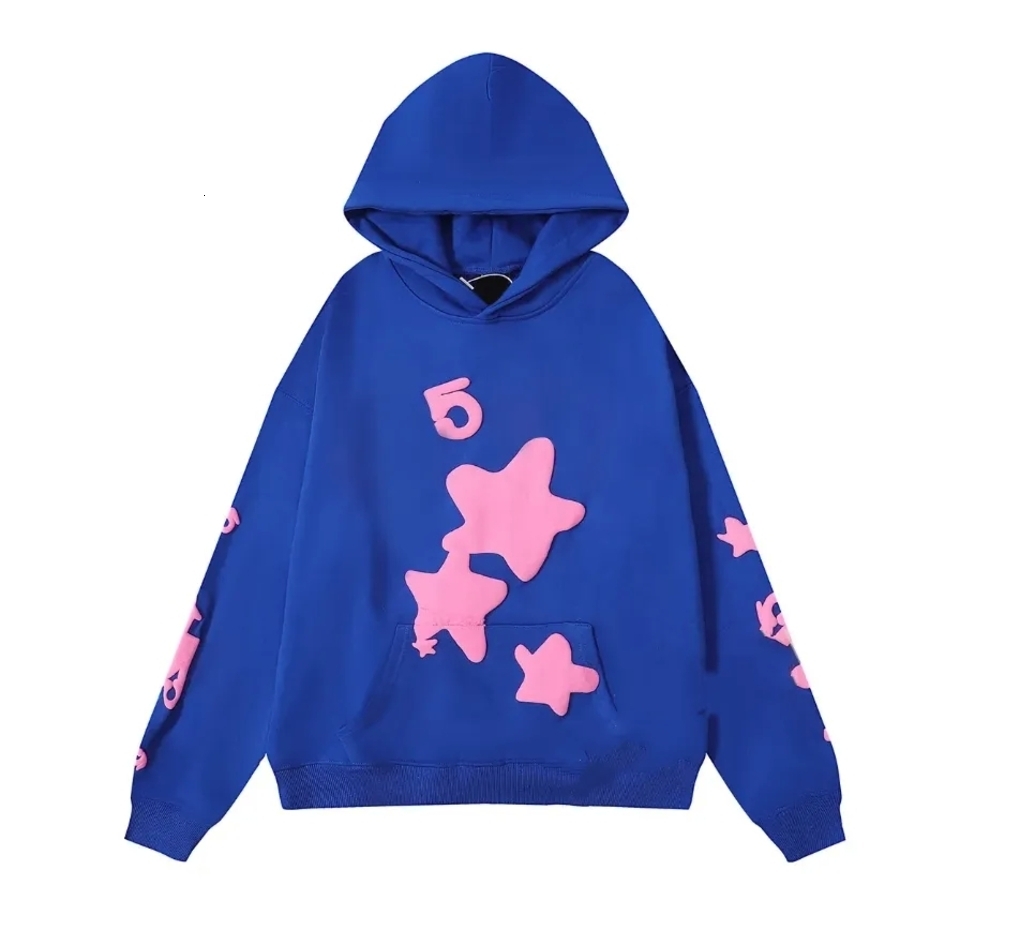 Young Thug Spider Hoodies Mens Designer Puffball Round-Neck Hooded Printed Long-Sleeved Hoodie - Lightweight, Loose-Fitting, Casual Hoodie Pullover