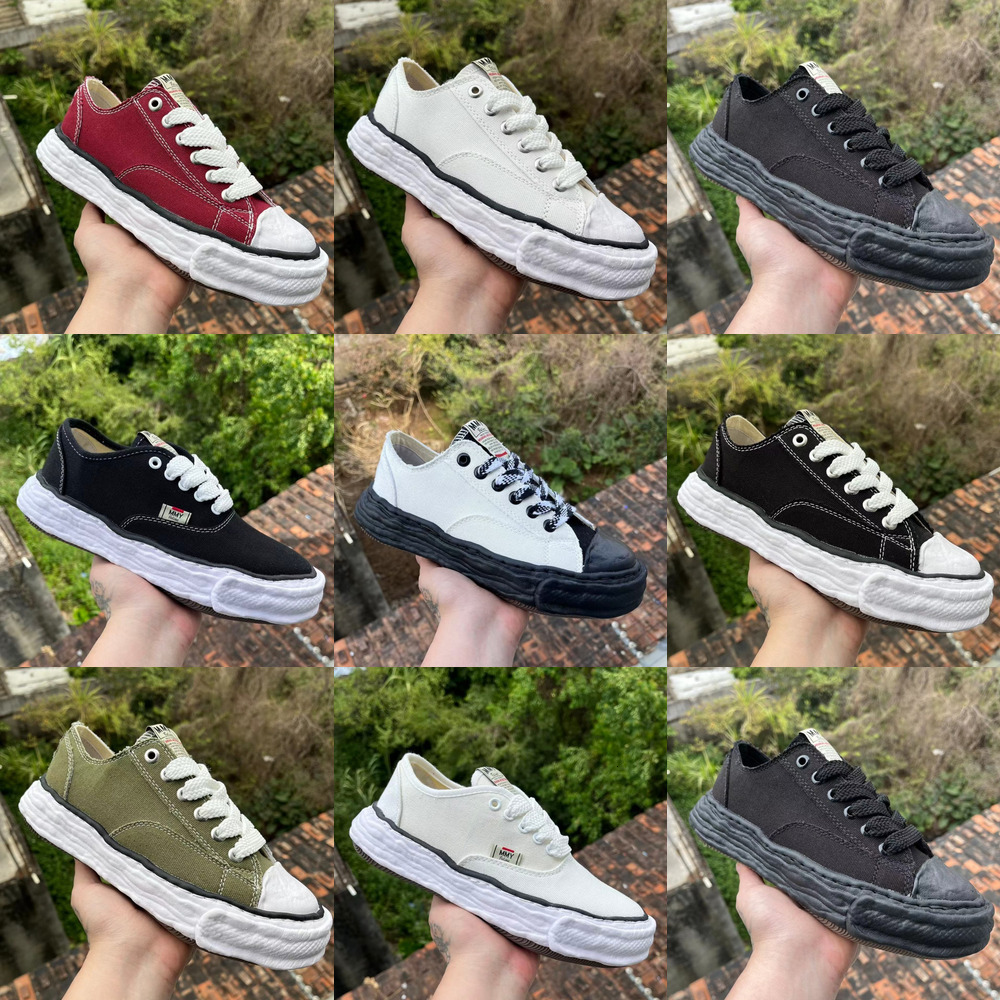Designer Casual shoes mmyshoes maisonmiharayasuhiro Hank Mens Womens Sneakers Canvas Red Black White Green Classic Outdoor Trainers Size 36-45