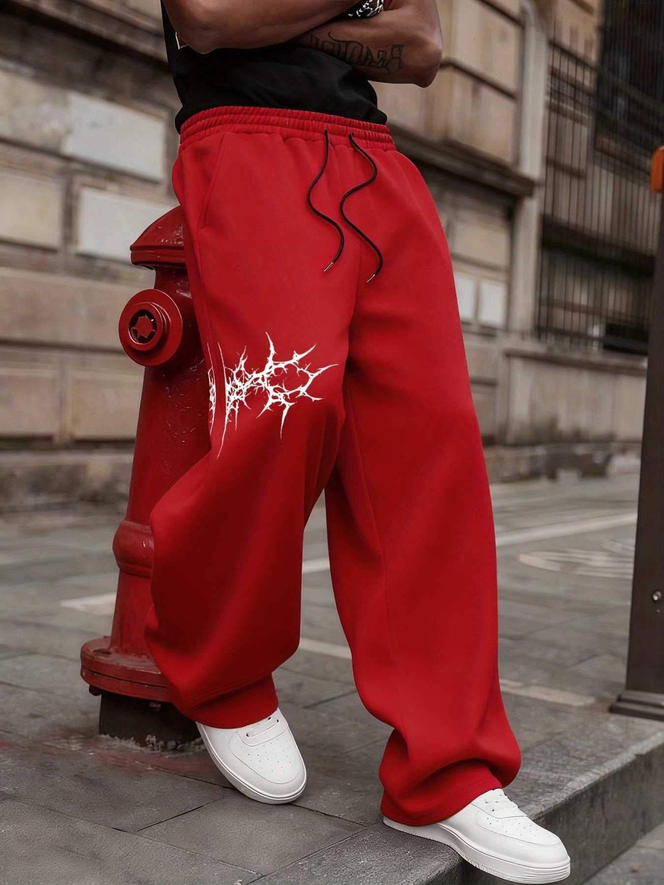 Straight Solid Spring Leg Autumn Pants For Men Drawstring Waist All-match Loose Long Trousers Casual Sports Pants S-3XL D260916
