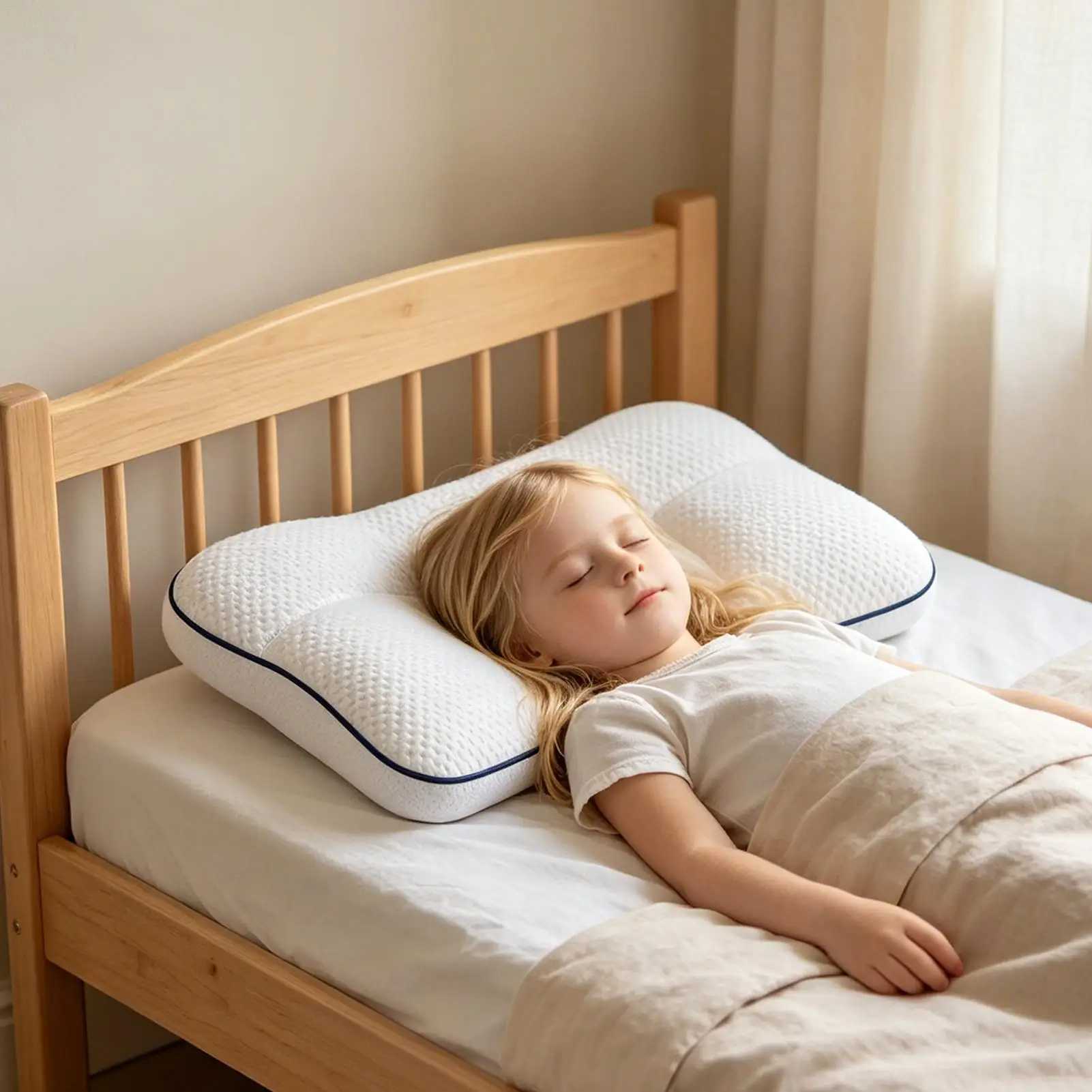 Double Sided Breathable Kids Neck Support Pillow for Boys Girls Home Apartment Daycare Car Airplane Travel Road Trip Camping Bed L2609155CH6