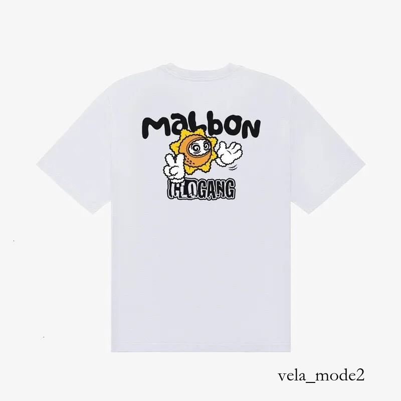 Malboro Shirt Men Designer Brand Round Neck Mens Womens High Quality Version Daily Wear Loose Fit Casual High Street Graffiti Classical Malborn Golf