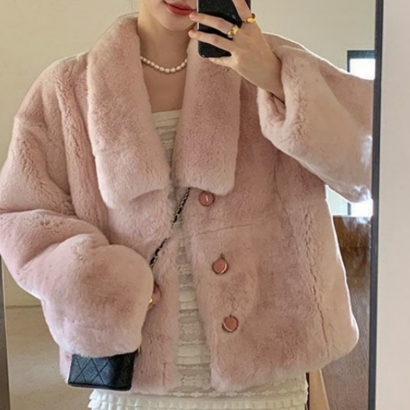 Veste à col à revers pour femmes, vêtements d'extérieur courts, manches longues, coupe décontractée, avec boutons sur le devant, pour les déplace