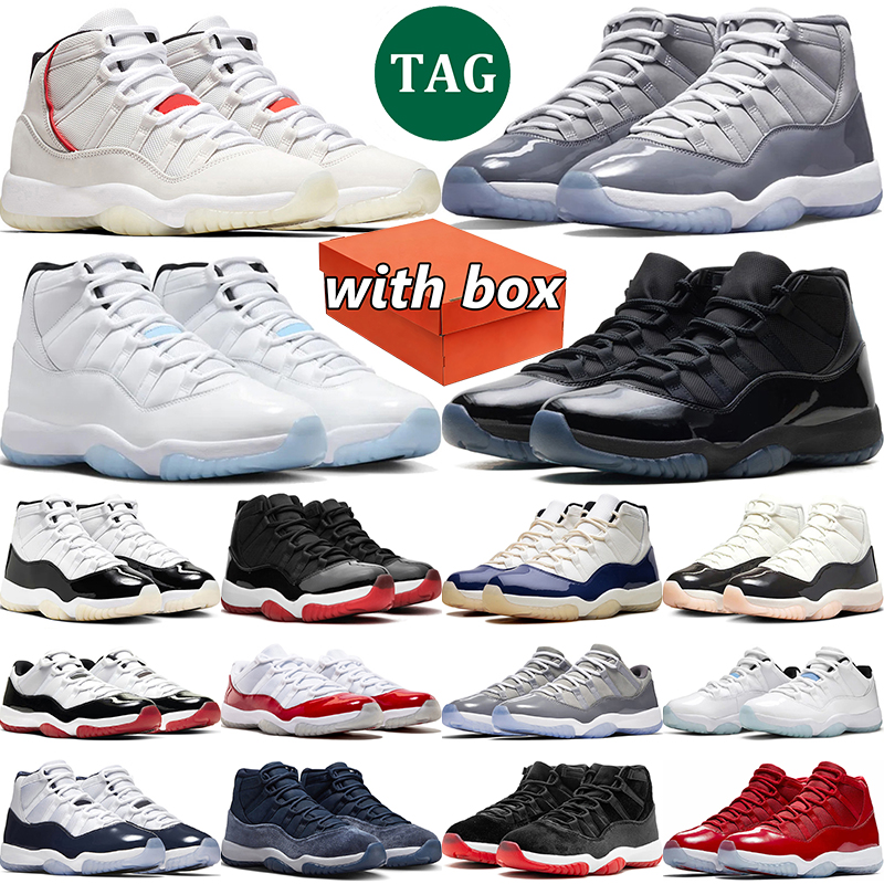 free shipping with box 11s Cheery Basketball Shoes 11 Cool black Bred Legend orange Midnight Navy mens trainers sports sneakers split