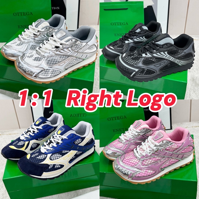 Designer Sneaker dress shoes Running Trainers Mesh Nylon Fabric Men Women Sneakers Breathable Leather Mesh Matching Lace Up Casual Thick Soled Mixed