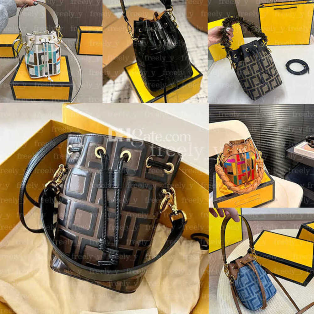 Drawstring Bucket Bags Original designer handbag Top Luxury bucket Womens crossbody leather chain mirror quality mon tresor bag wallet tote hobo FF