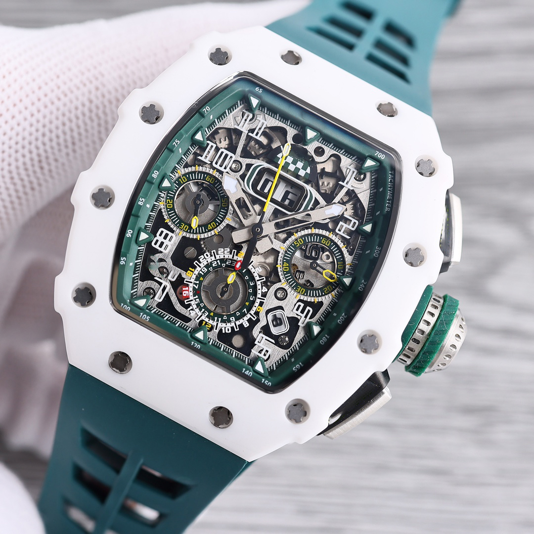 watchRM11-03 titanium carbon fiber black ceramic bezel It features an RM tourbillon movement and has a power reserve of 48 hours designer watches