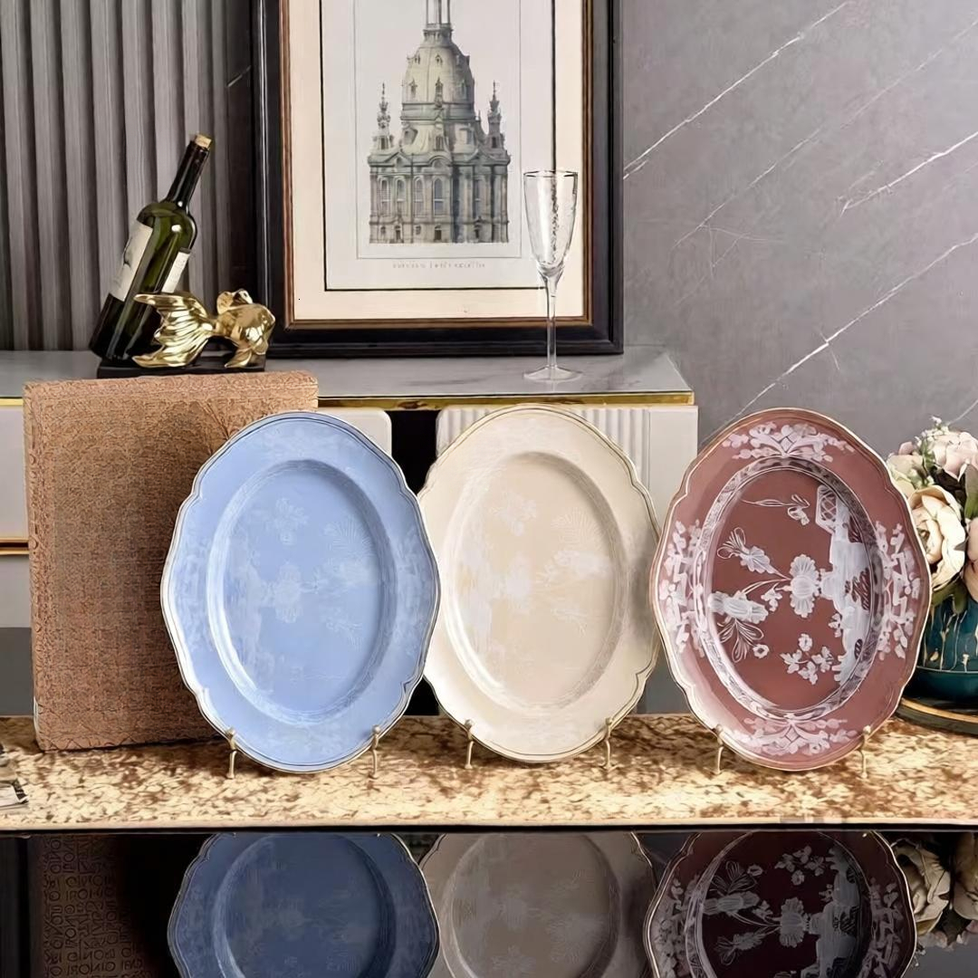 High Quality Designer Ceramic Fish Center Plate, 34x26.5x4CM, Home Wholesale, Christmas Halloween Gift Tableware