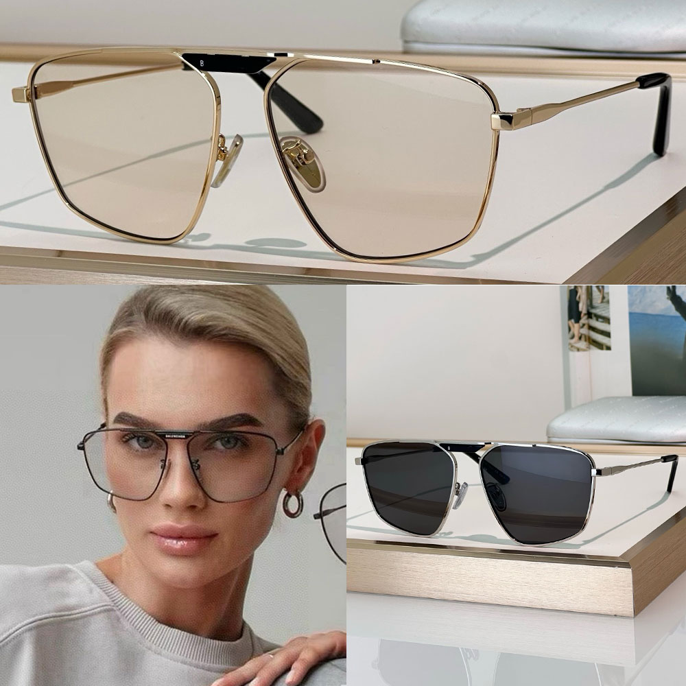 Tag 20 Navigator Sunglasses luxury designer womens sunglasses BB0246SA bright gold fine metal pilot frame fashion business sunglasses with UV400 Pro