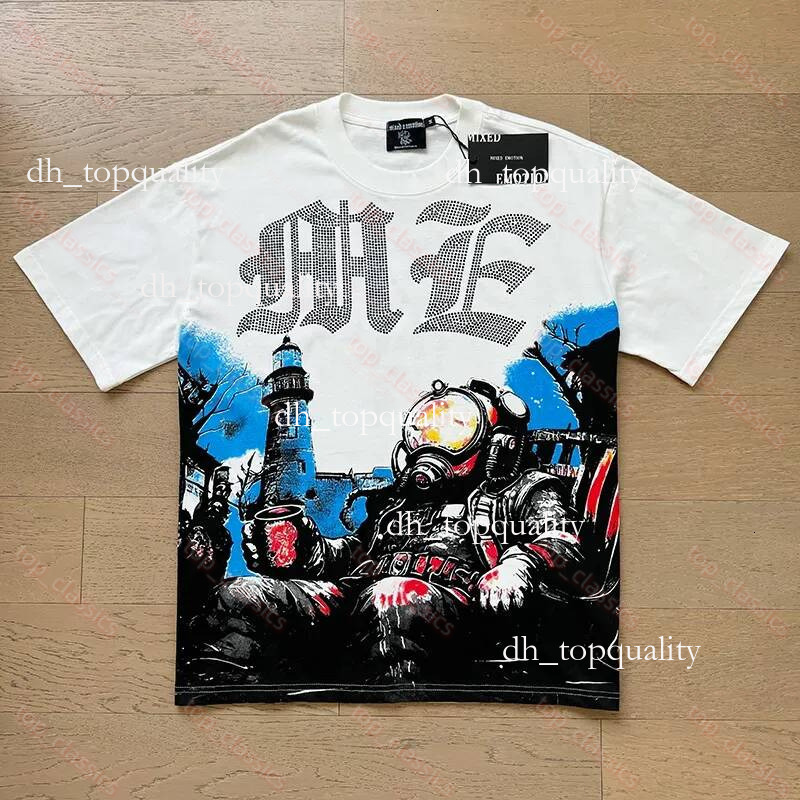 Mens Tshirts Rhinestone Mixed Emotion Tshirts Designer Y2k Shirt Comfortable Ventilation Graphic Tee Summer Loose Fit Campus Shirt Casual Shirts Hip