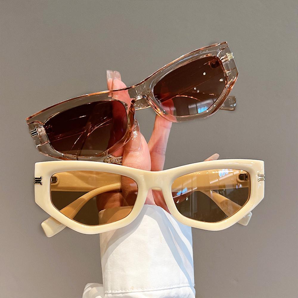 Vintage Cat Eye Sunglasses for New in Fashion Gradient Women Black Shades Trendy Chic Luxury Brand Designer Sun Glasses J260916