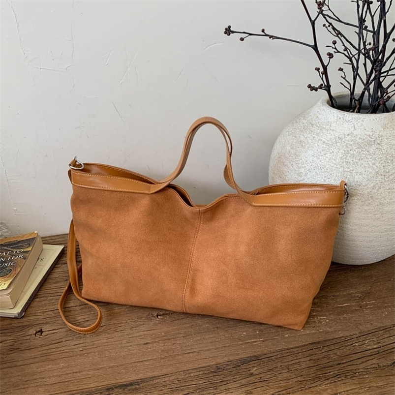 Large Capacity Casual Tote Bags For Women Versatile Handbag Suede PU Leather Commuting Crossbody Shoulder Bag For Daily Used 260915