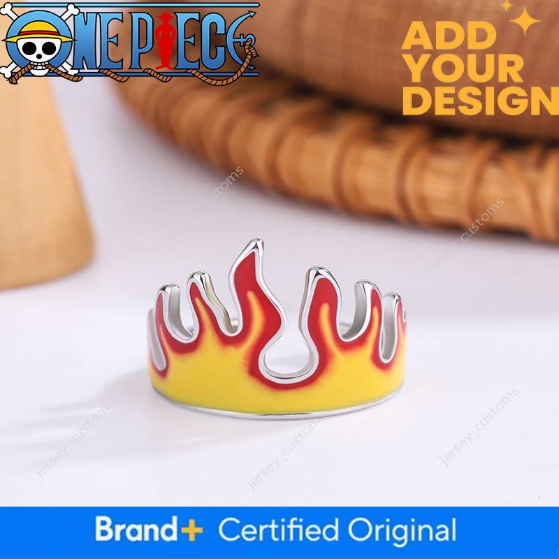 One Piece Flame Ring, stylish trendy European American fashion piece, adjustable in size, with a hip-hop and punk aesthetic