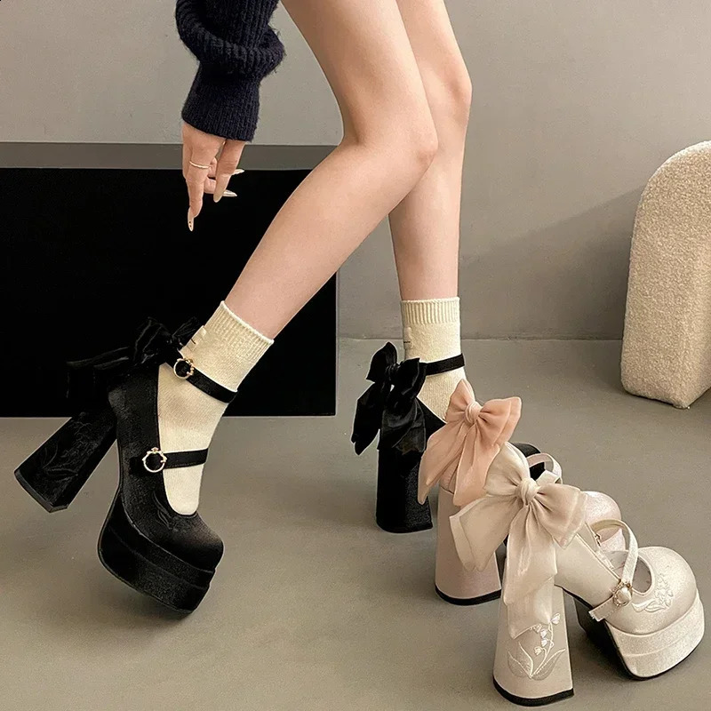 Night Club Platform Women Lolita Pumps Fashion Shallow High Heel Shoes 2025 Spring Autumn Ladies Outdoor Stripper Shoes 260916