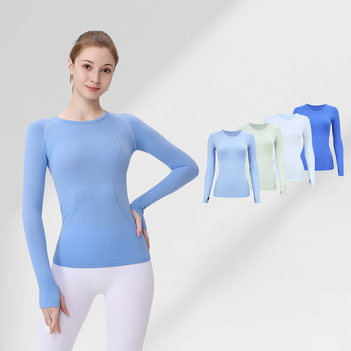 Women's yoga long sleeved short sleeved T-shirt, gym outdoor running and cycling sports hot selling high elasticity top jacket leggings