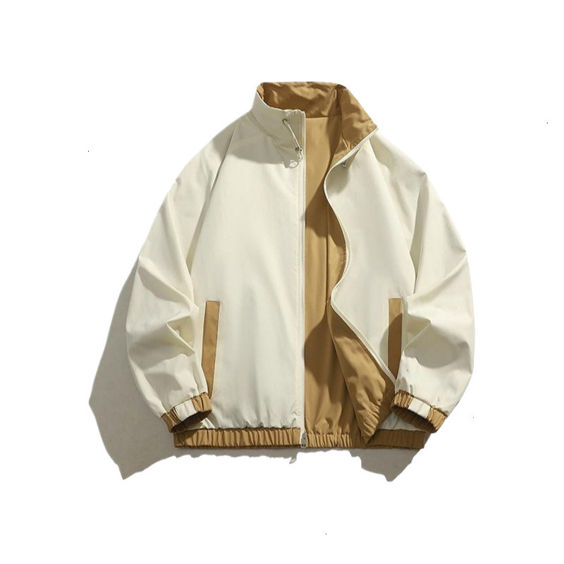NASA Collaboration American Retro Reversible Stand Collar Jacket Men Spring Autumn Trendy Loose Designer Hoodie Jacket Tracksuit Men Polo Veste c