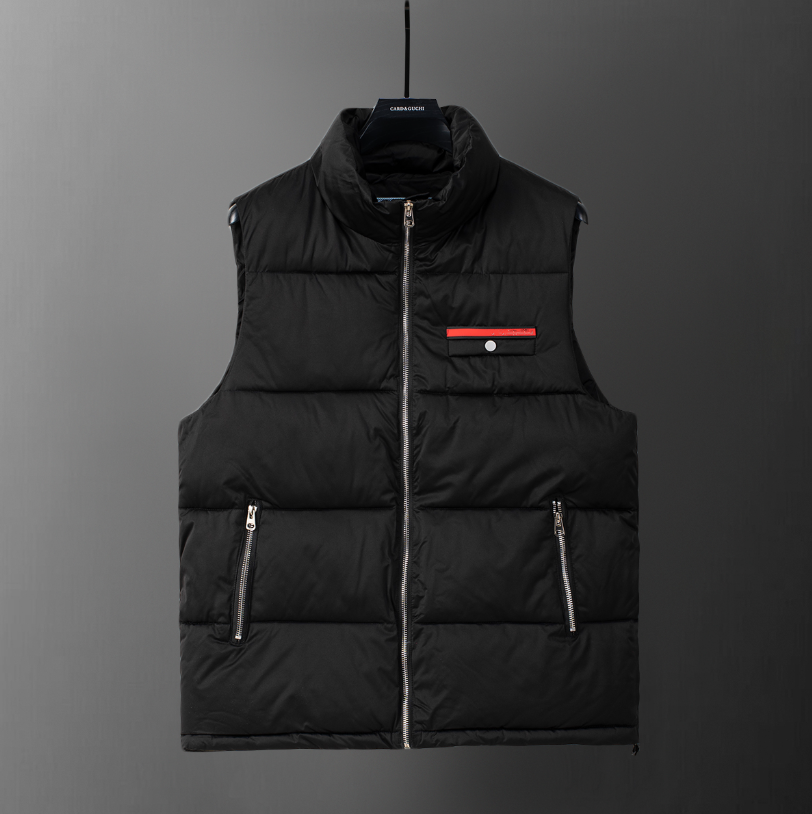 High quality luxury men's vest, winter warmth, fashionable letter designer, men's jacket, casual women's vest top