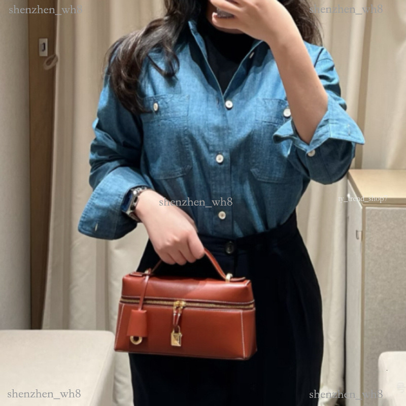 L19 L23 Lunch Box Bag for Women 2026 New High-end L Cowhide Handbag Genuine Leather Bag Single Shoulder Crossbody P 19 23 Makeup Bags 33