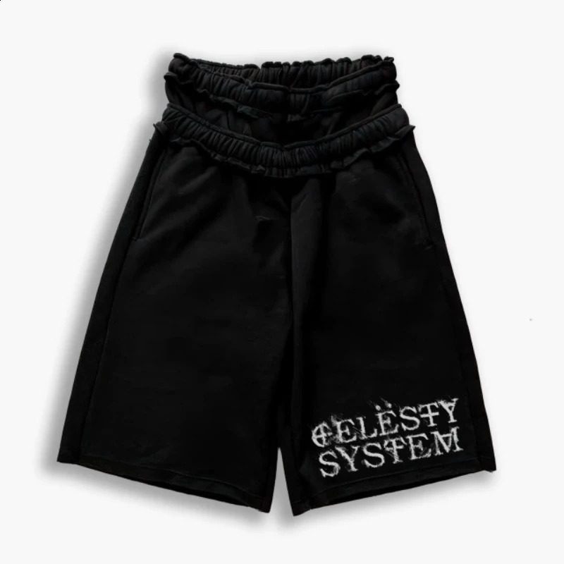Y2K Hip Hop Style Summer Single Item Multi functional Loose Mens and Womens Double Waist Shorts 260916