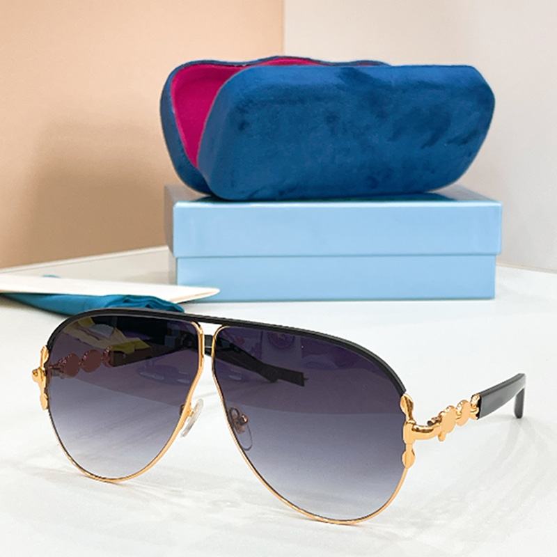 Trendy Womans Navigator Sunglasses 2307 Luxury Designer Metal Oversized Frame Pilot Eyeglass Mens Womens Outdoor Multi functional Oval Sunglasses