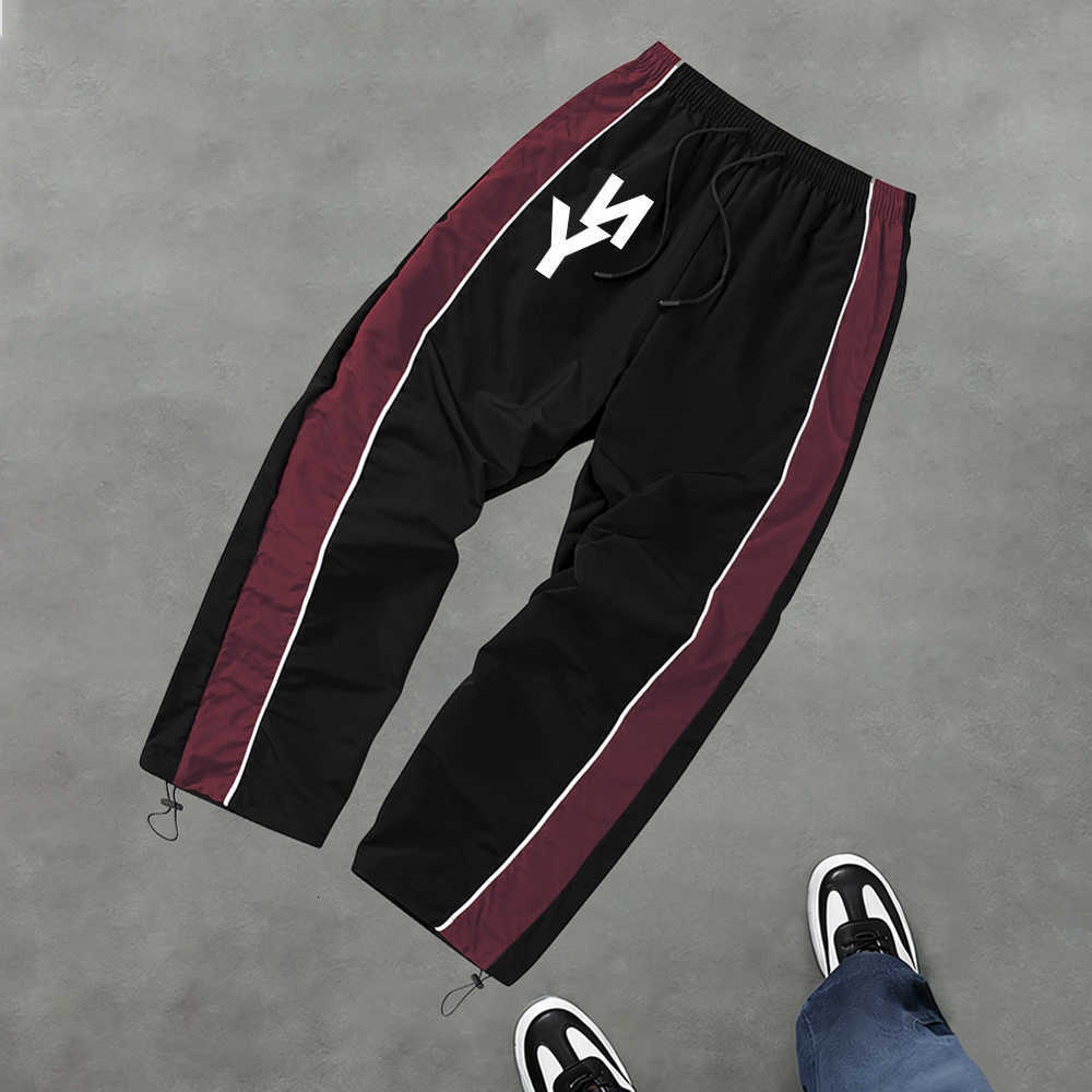 Print Letter Men's Athletic Personalized Pants Outdoor Casual Striped Trousers Suitable For Daily Fitness Training And Commute D260916
