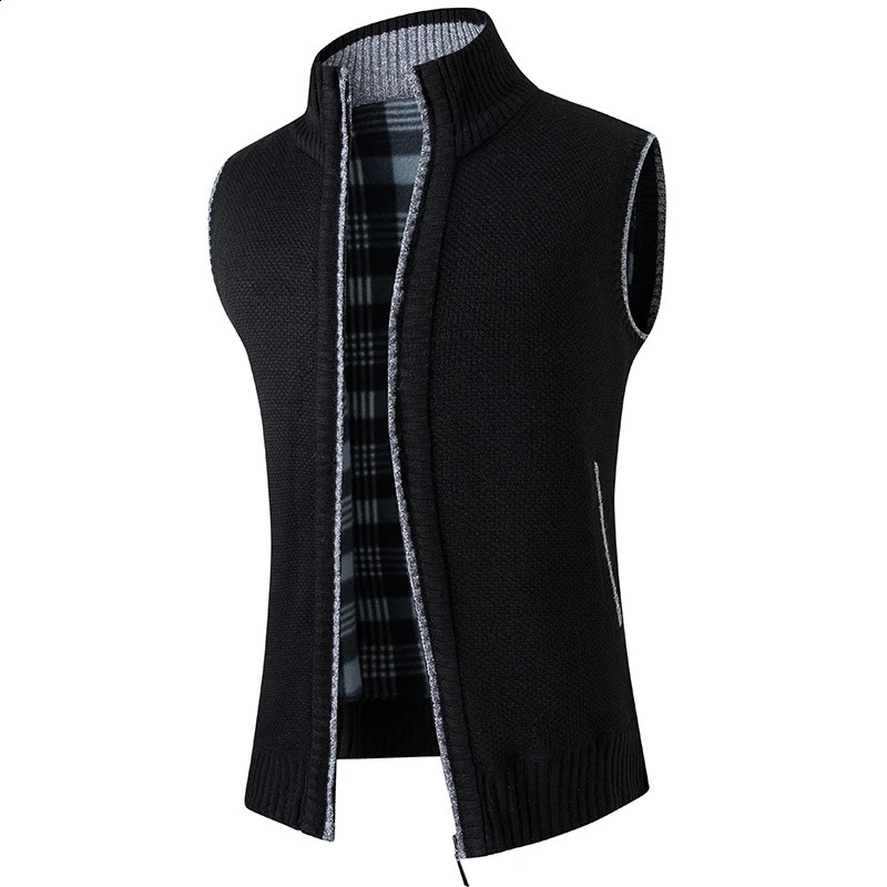 Autumn and Winter Vest Casual Sweater Cardigan Vest Middle-Aged Male Father Vest 260916