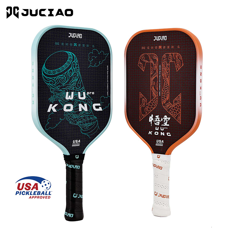Juciao USAPA Approved Kevlar Carbon Fiber Paddle Thermoformed Unibody Spin Textured Surface With Foam Edge Pickleball J260916