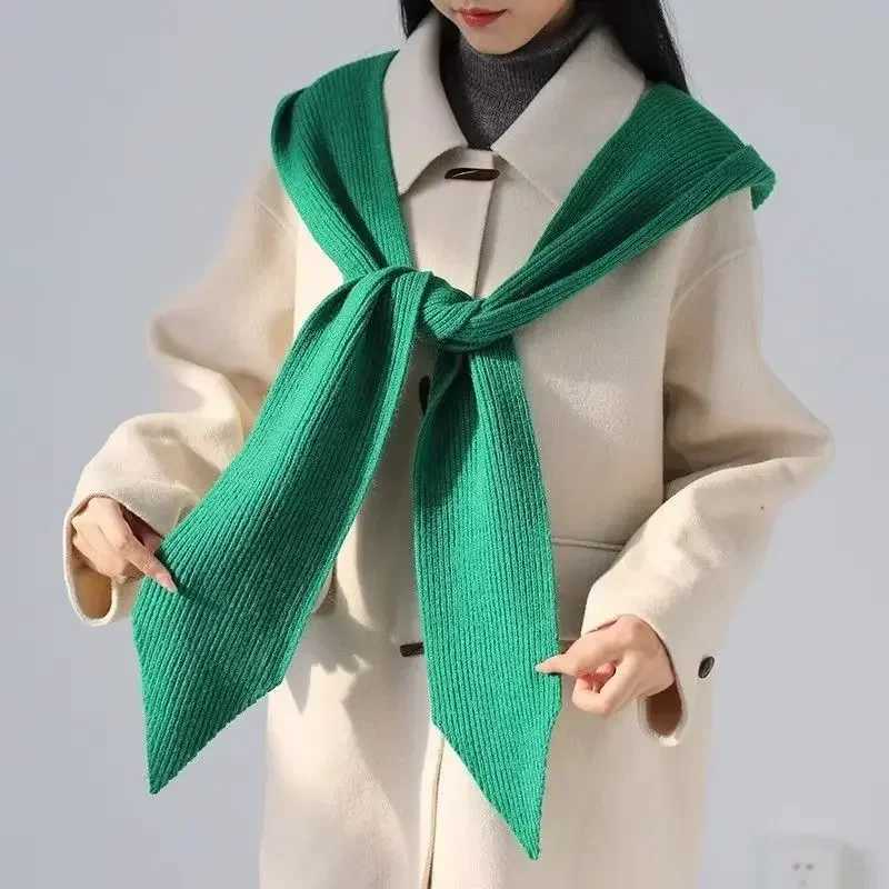 Korea Scarf Hats For Women Spring Autumn Fashion Warm Knitted Hooded Scarf Hat Multiple Usage cessory Shawl Caps Q260916