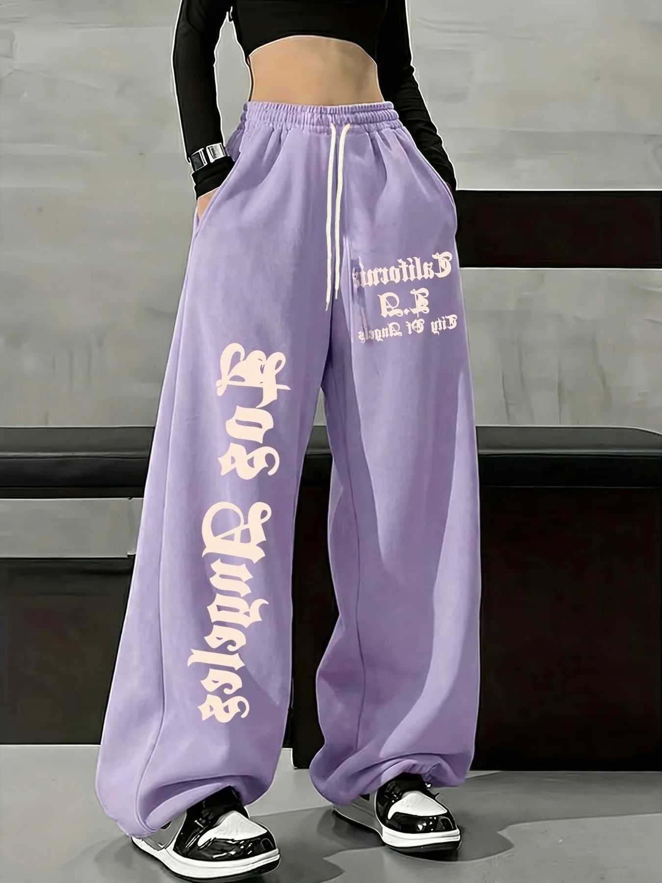 New Style Letter-print Women's Jogging Pants Casual and Loose-fitting Long Pants D260916